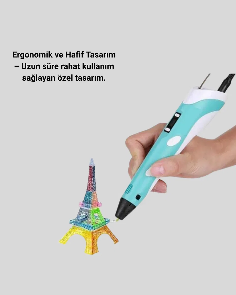 Çocuklar İçin Güvenli 3D Yazıcı Kalem görsel 3