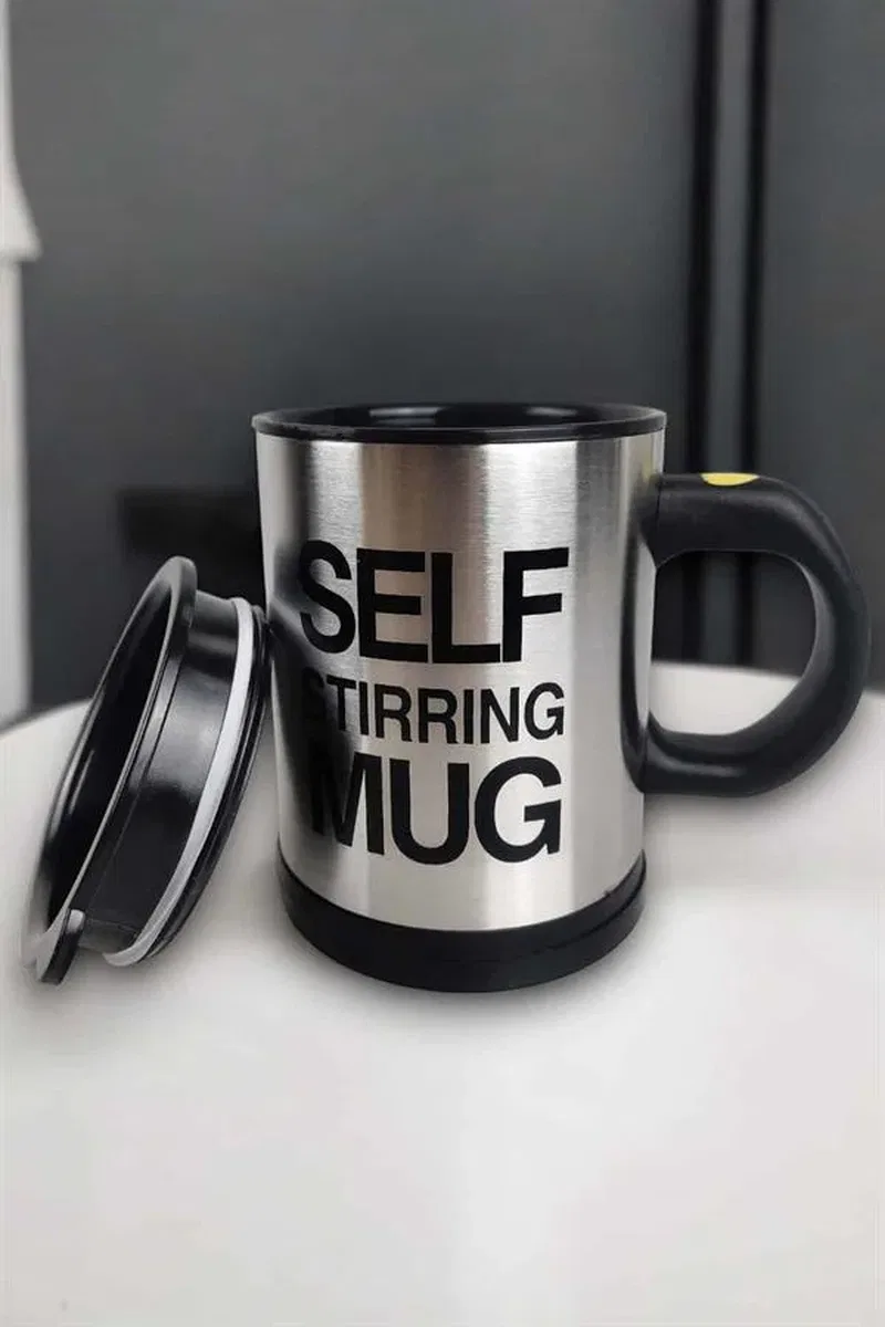 Yazılı Mug Kupa Karıştırıcı Özelliği Ve Paslanmaz Çelik görsel 3