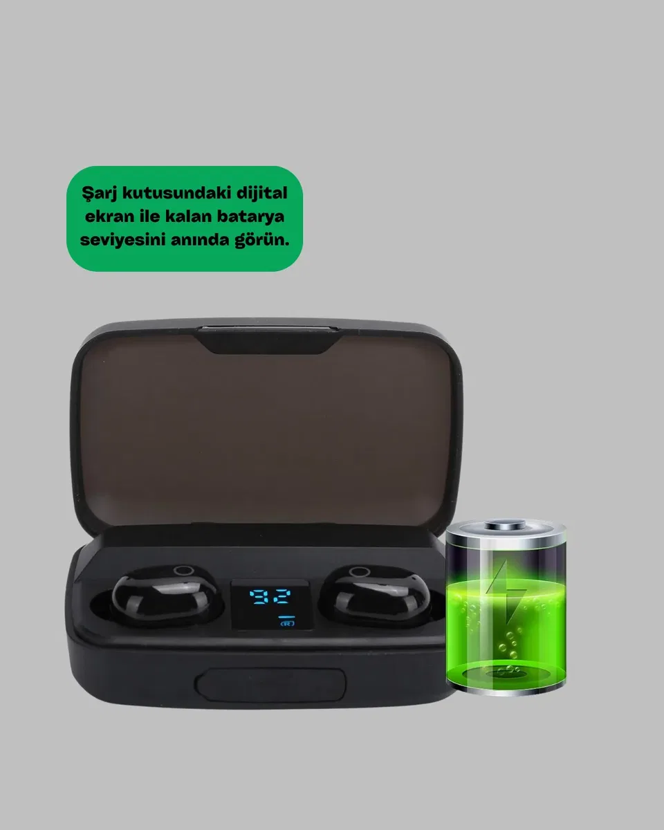 A10s TWS Ergonomik Bluetooth Kulaklık Uzun Pil Ömürlü görsel 2