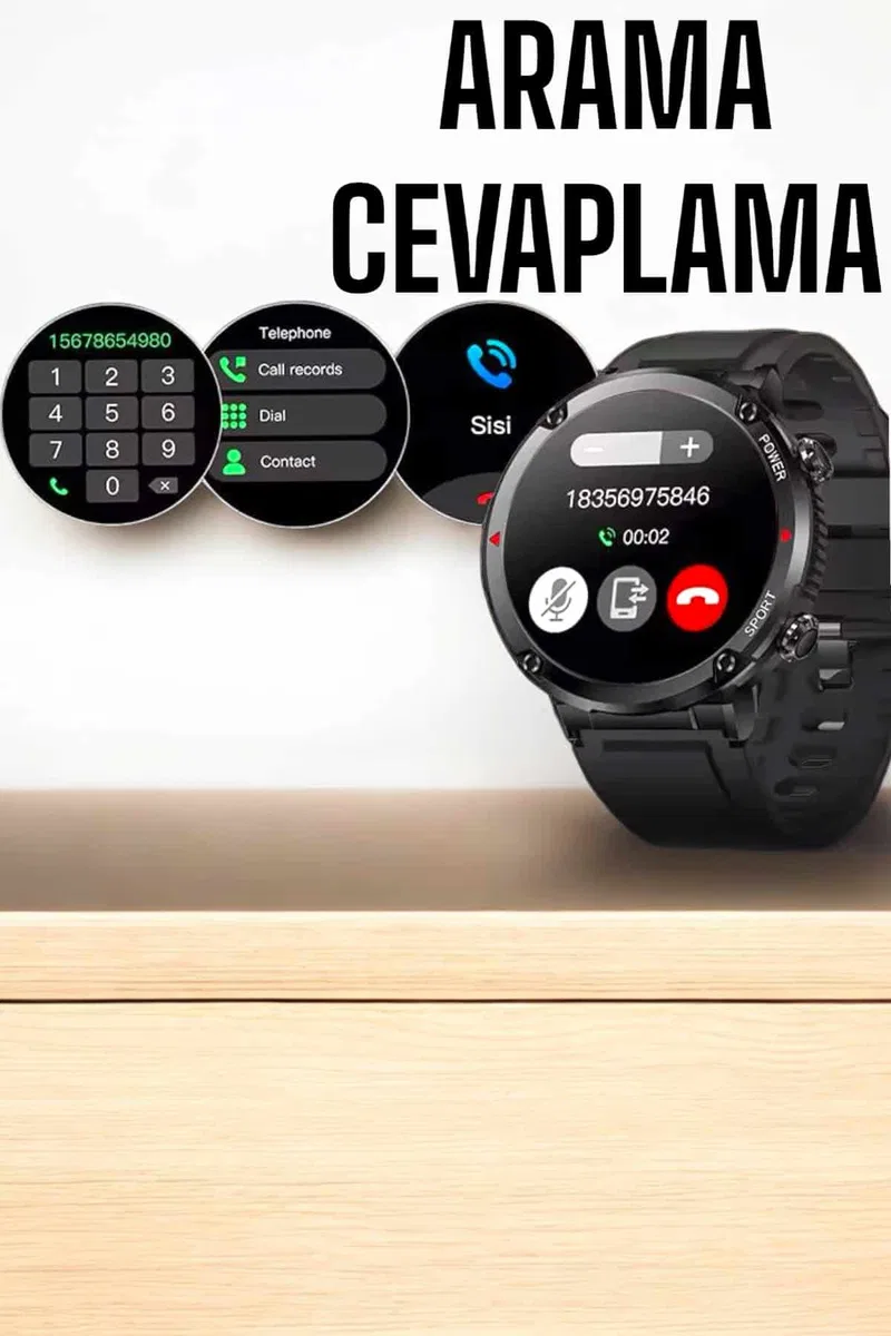 Akıllı Saat Yeni Nesil Bluetooth Bağlantılı Uyku ve Sağlık Takibi NFC ve GPS görsel 2