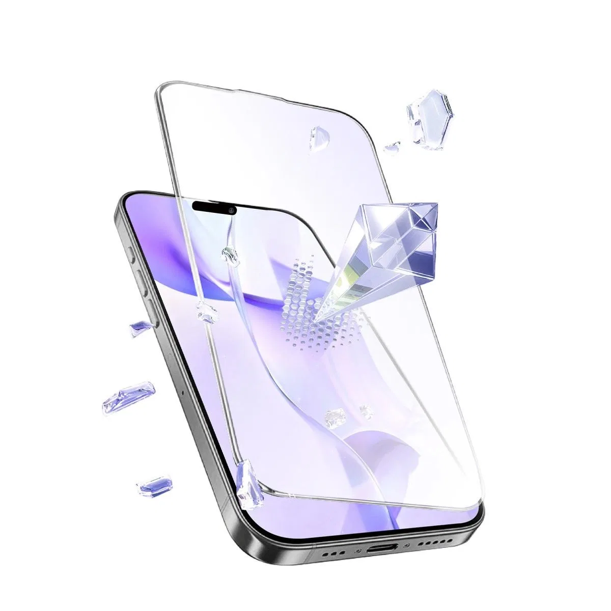 Apple İphone 12 Bilvis 5in1 3d Magic Cam Ekran Koruyucu - Siyah görsel 5