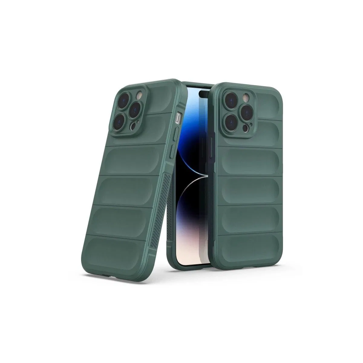 Apple İphone 14 Pro Kılıf Optimum Silikon - Koyu Yeşil görsel 2