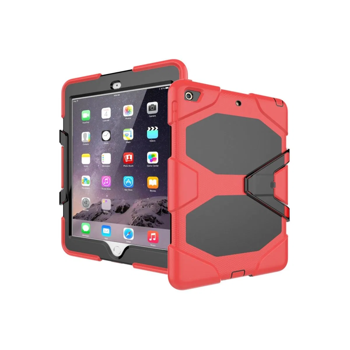 Apple İpad 5 Air 9. 7 Kılıf Griffin Tablet Kapak - Kırmızı görsel 5