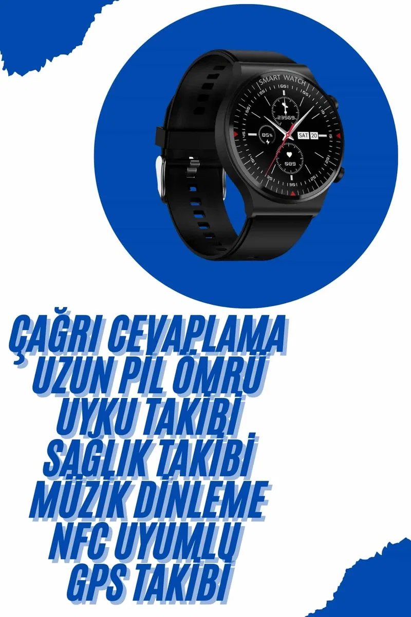 Akıllı Saat Yeni Nesil Üç Kordonlu Nabız Ölçer Çağrı Cevaplama Yeni Nesil görsel 2