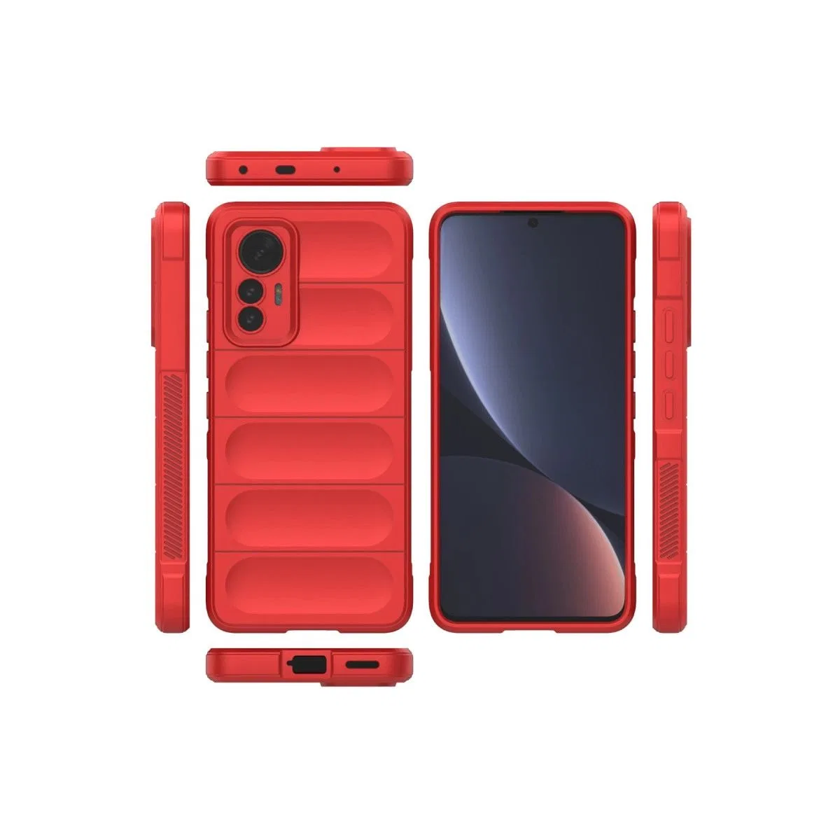 Xiaomi Mi 12 Lite Kılıf Optimum Silikon - Kırmızı görsel 3
