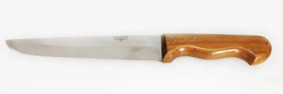 Bursa İnce Sivri Kasap Bıçağı No: 4, 20 Cm - Ahşap Sap