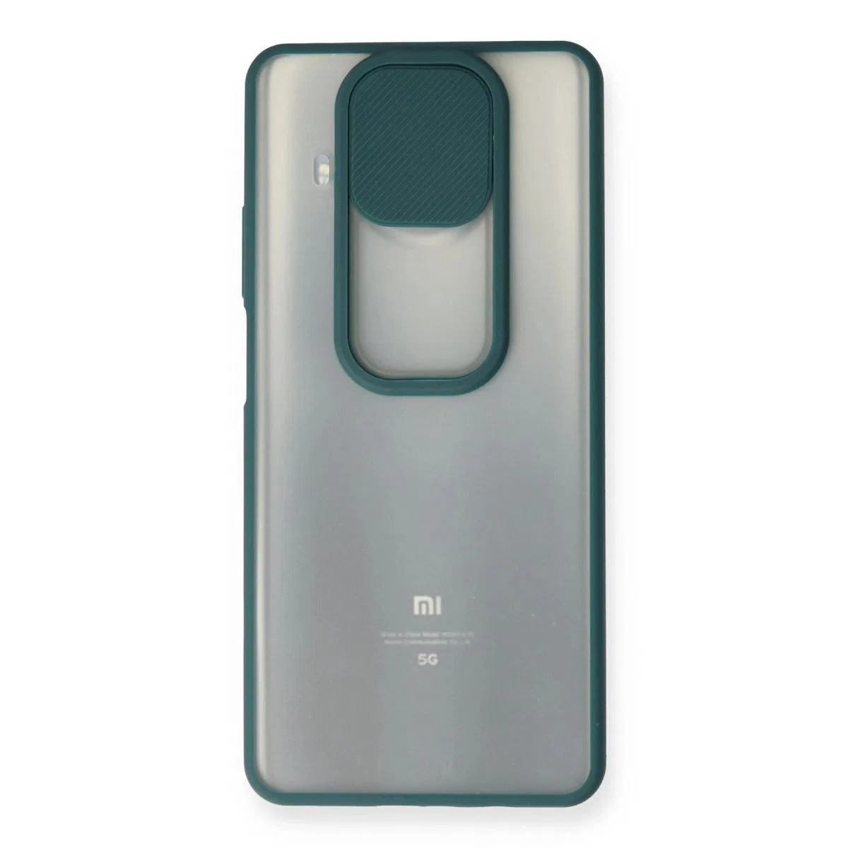 Xiaomi Mi 10t Lite Kılıf Palm Buzlu Kamera Sürgülü Silikon - Yeşil görsel 2