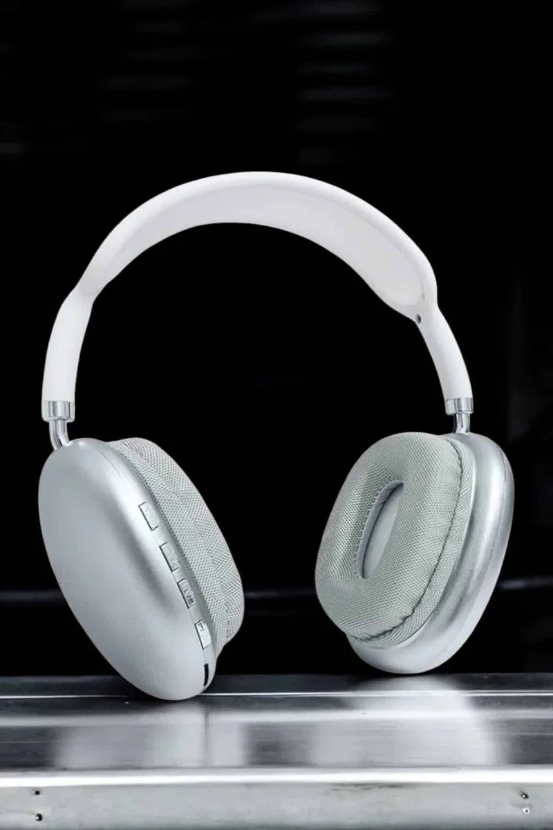 P9 Plus Kablosuz Kulak Üstü Bluetooth Kulaklık Beyaz Mikrofonlu Kulaküstü Kablosuz Kulaklık görsel 3