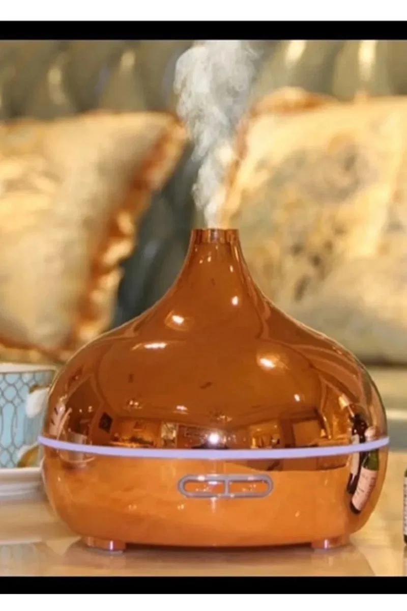 Hava Nemlendirici Parlak Gold Aromatik Oda Kokusu 550 Ml Kahve Aroma Difüzörü Buhar Nemlendırıcı görsel 2