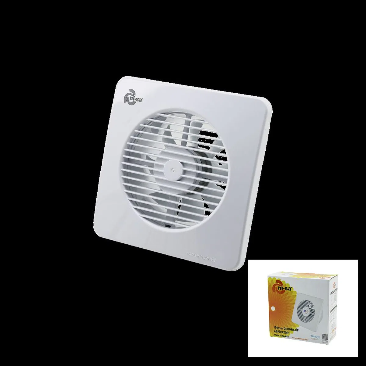 150 mm Plastik Banyo Tuvalet Aspiratörü 20W 320 m3/h görsel 2