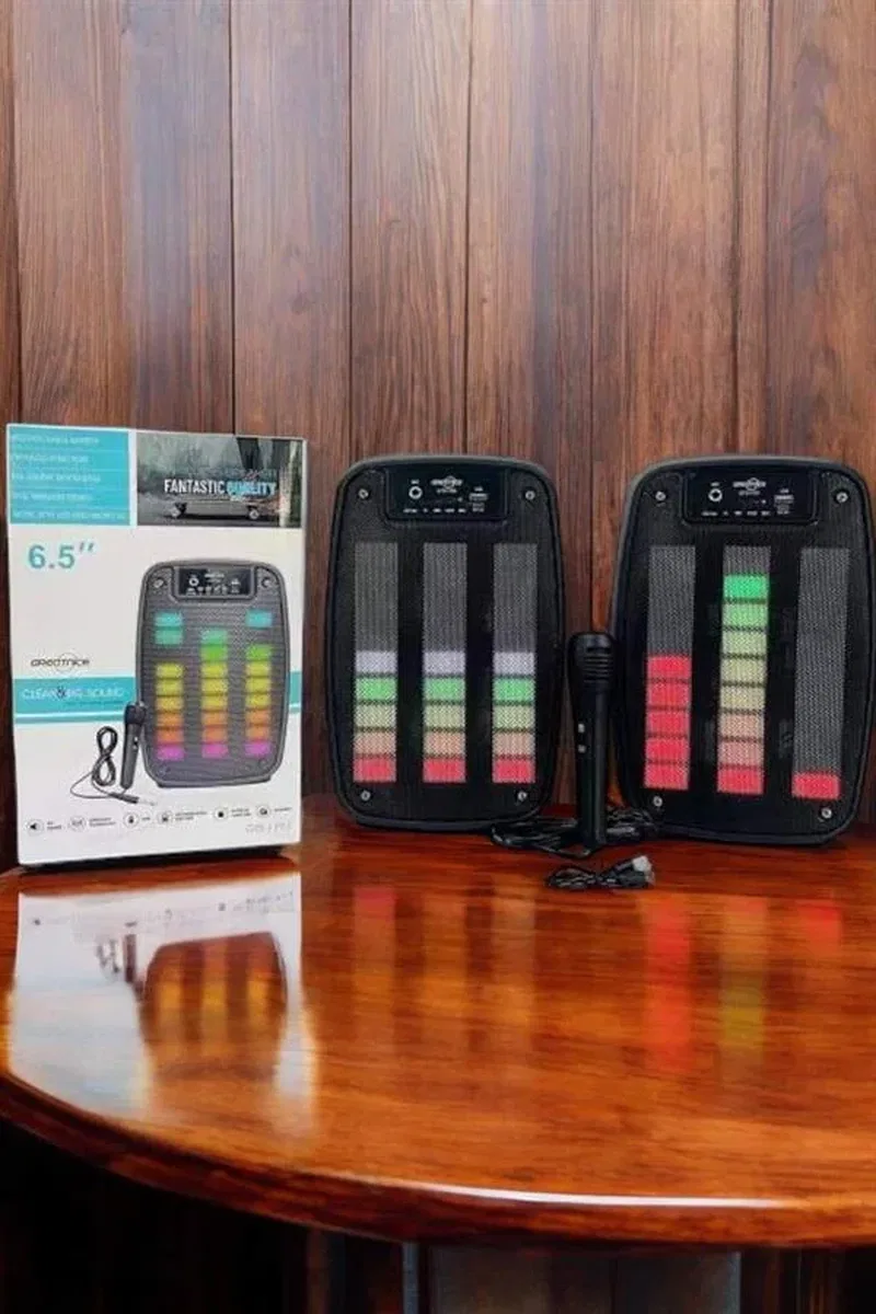 Bluetooth Hoparlör Mikrofonlu Speaker Taşınabilir Şarjlı görsel 5