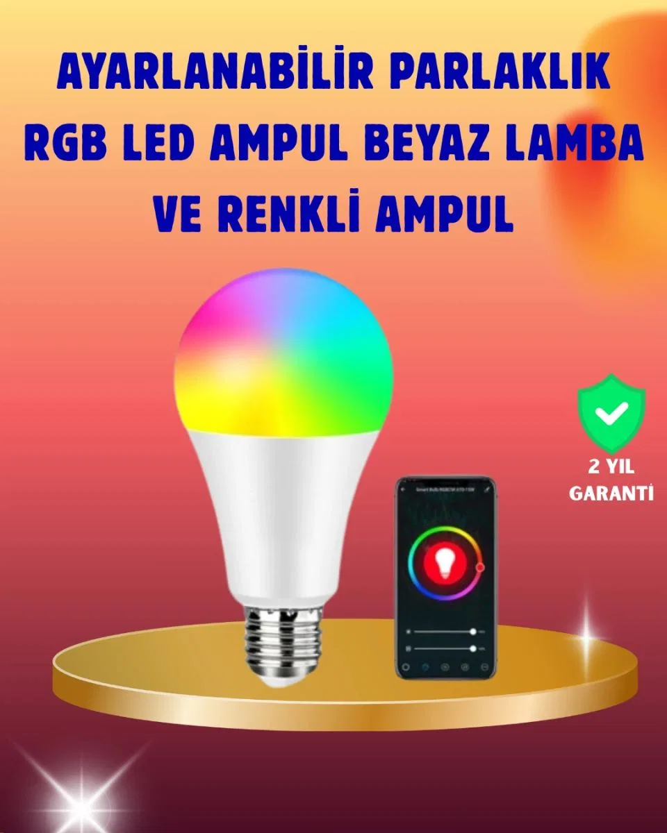Enerji Verimli Akıllı Led Ampul, Uzaktan Kontrol Özellikli