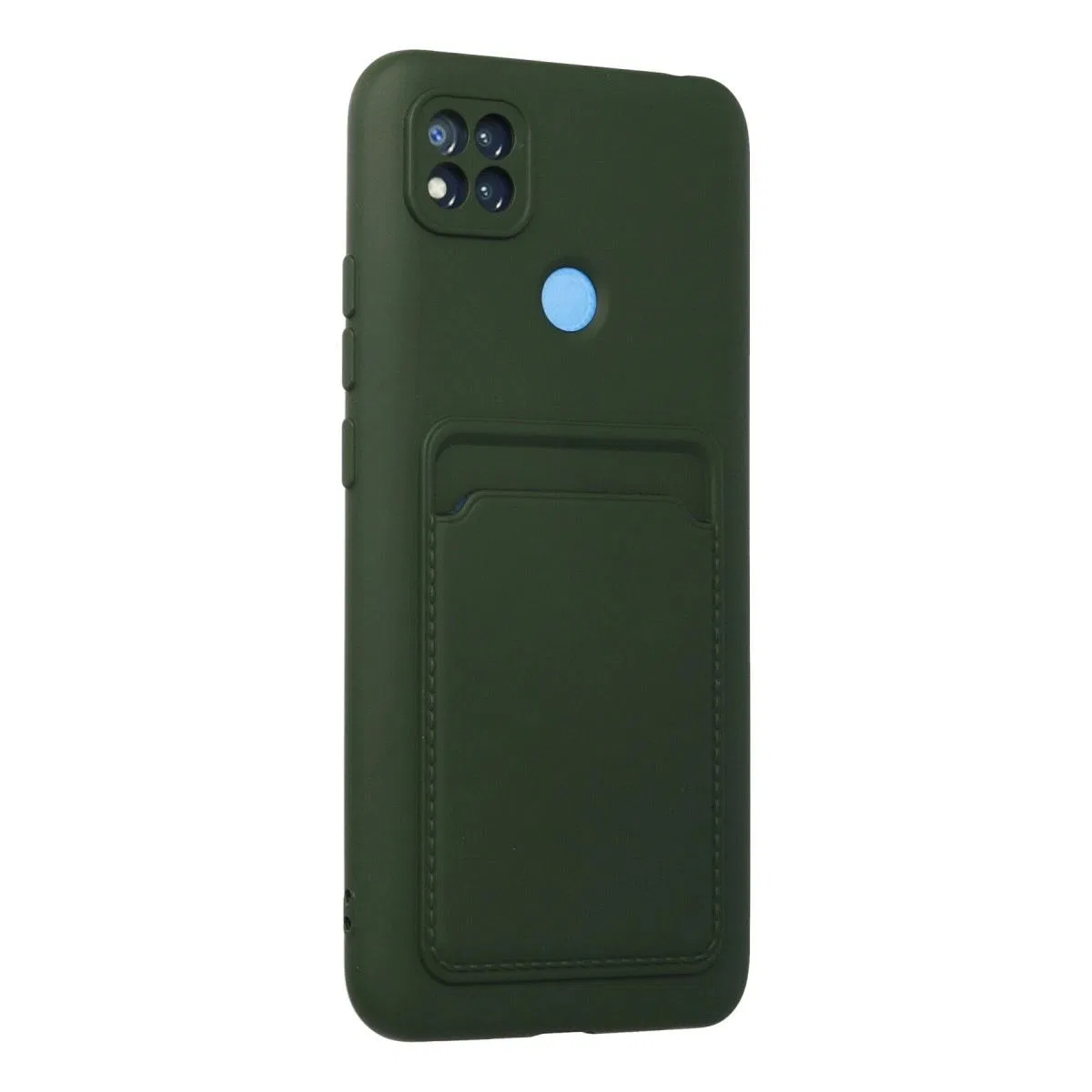 Xiaomi Redmi 9c Kılıf Kelvin Kartvizitli Silikon - Koyu Yeşil görsel 2