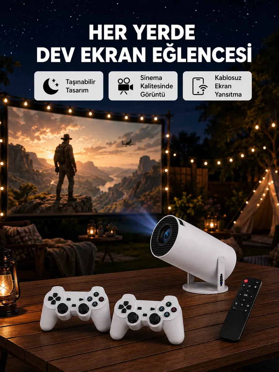 Wi-Fi 6 ve Bluetooth 5. 0 Destekli 4K Akıllı Projeksiyon Cihazı Yeni Nesil