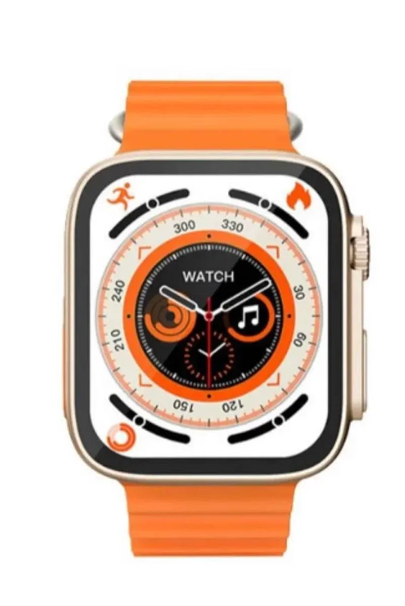 Yeni Model Akıllı Saat Ultra Smart Watch Gümüş Kasa 45mm Titreşim görsel 4