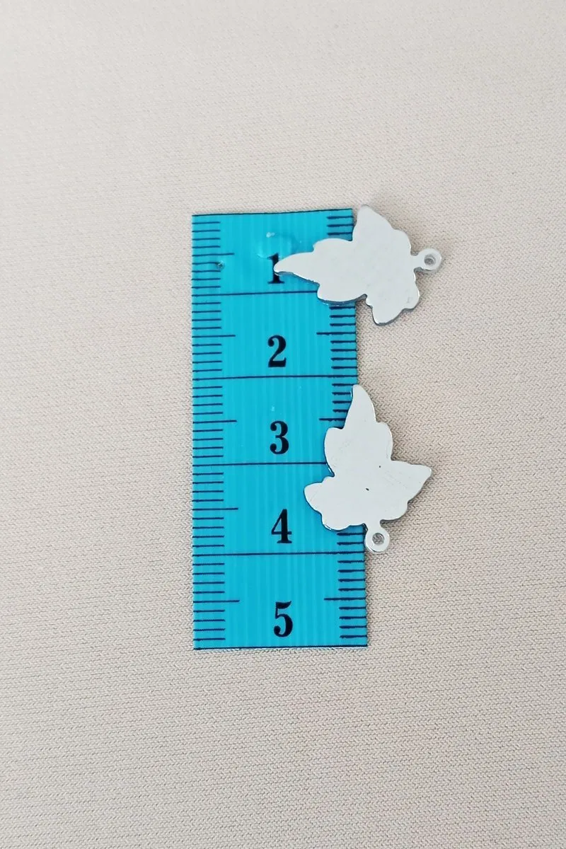 Oya Abiye Bileklik Kolye Pleksi Metalik Plastik Pul Gümüş Renk 8 gram 30 adet - BNC532 görsel 2