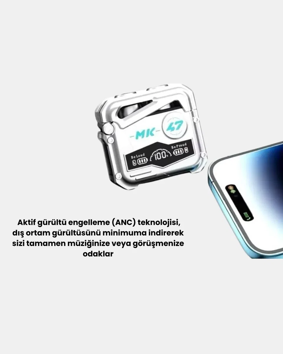 IPX5 Su Geçirmez Kablosuz Bluetooth Kulaklık – Powerbank Şarj Kutulu, Düşük Gecikmeli Oyun Modu görsel 4