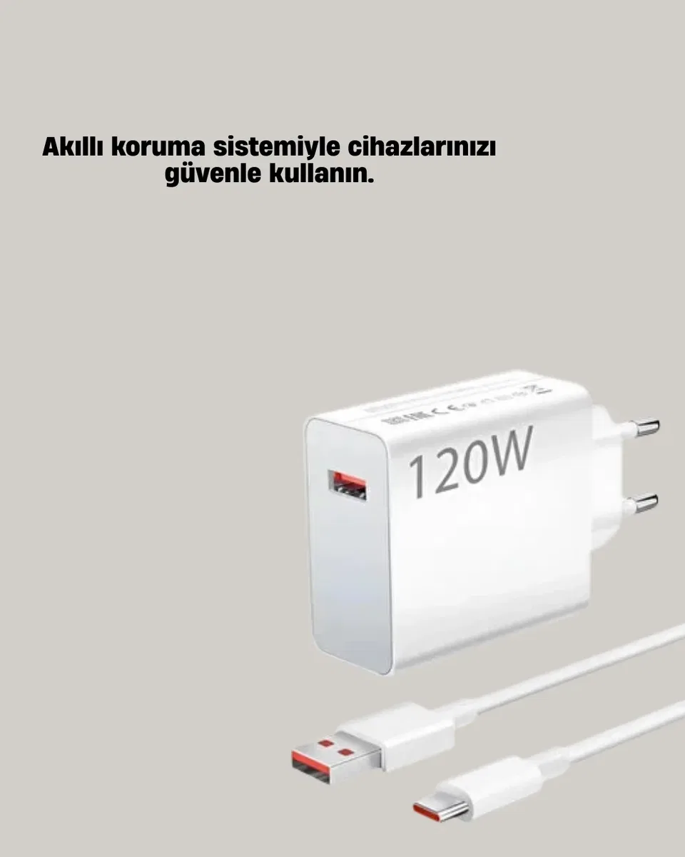120W Mi Turbo Akıllı Tanıma Çipli Hızlı Şarj Cihazı Taşınabilir ve Dayanıklı görsel 5
