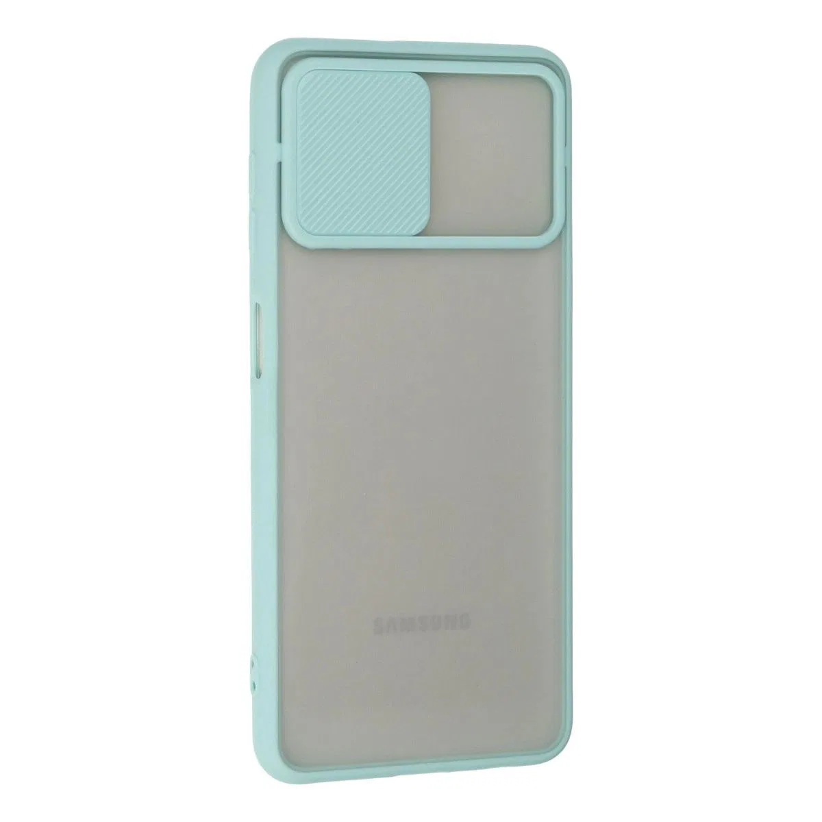 Samsung Galaxy A22 Kılıf Palm Buzlu Kamera Sürgülü Silikon - Turkuaz görsel 2
