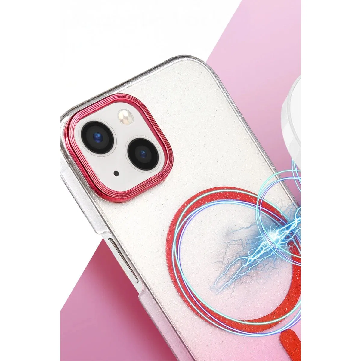Apple İphone 14 Glossy Magsafe Kapak - Pembe görsel 2