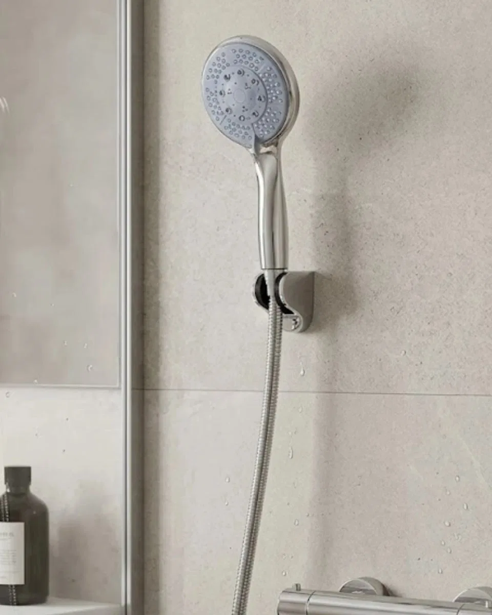 Çok Fonksiyonlu 4 Kademeli El Duşu Seti Spiral Hortumlu Banyo Duş Başlığı