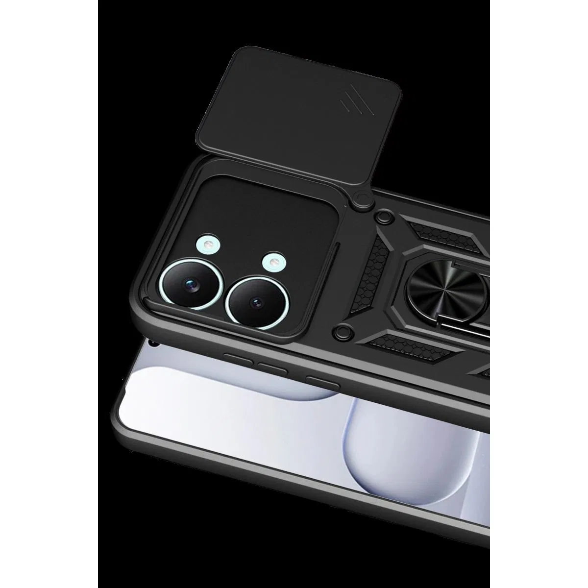 Xiaomi Poco X8 Pro Max Pars Lens Yüzüklü Silikon - Siyah görsel 2
