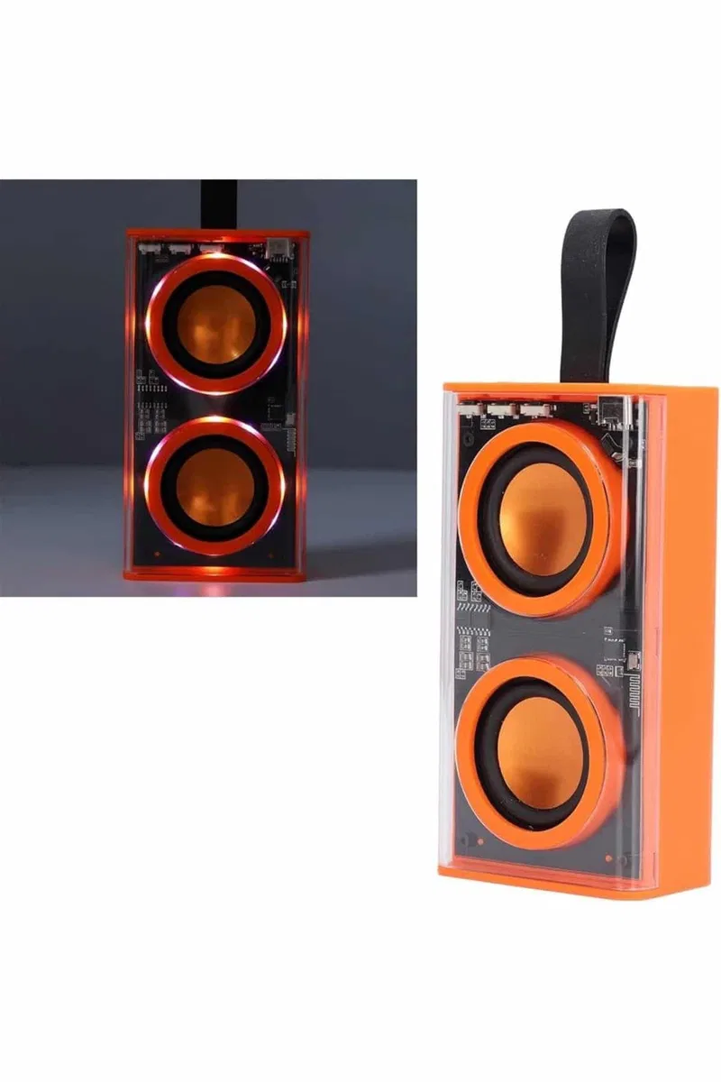 Rgb Işıklı Hoparlör Taşınabilir Hoparlör Kablosuz Bluetooth 5. 0 Bağlantı görsel 2