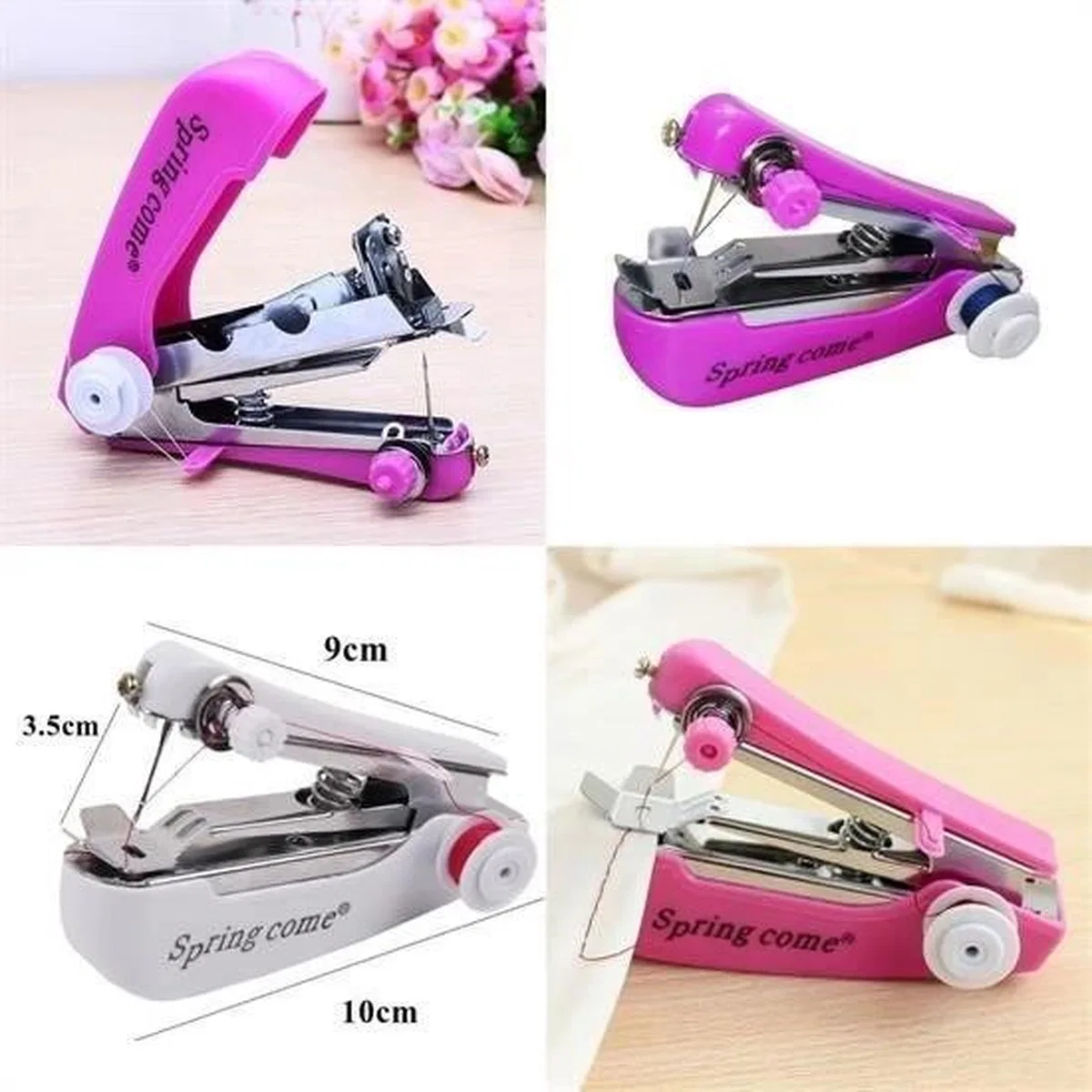 Spring Come Mini Kolay Seyehat Ve Ev Tipi El Dikiş Dikme Makinası görsel 5