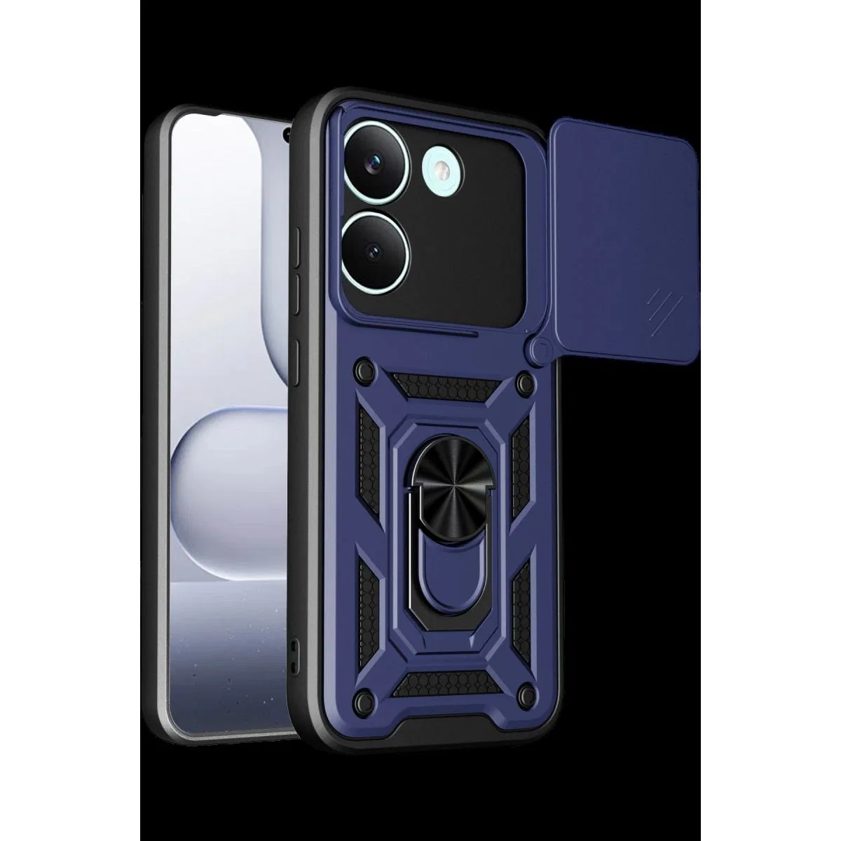 Xiaomi Poco X8 Pro Pars Lens Yüzüklü Silikon - Lacivert