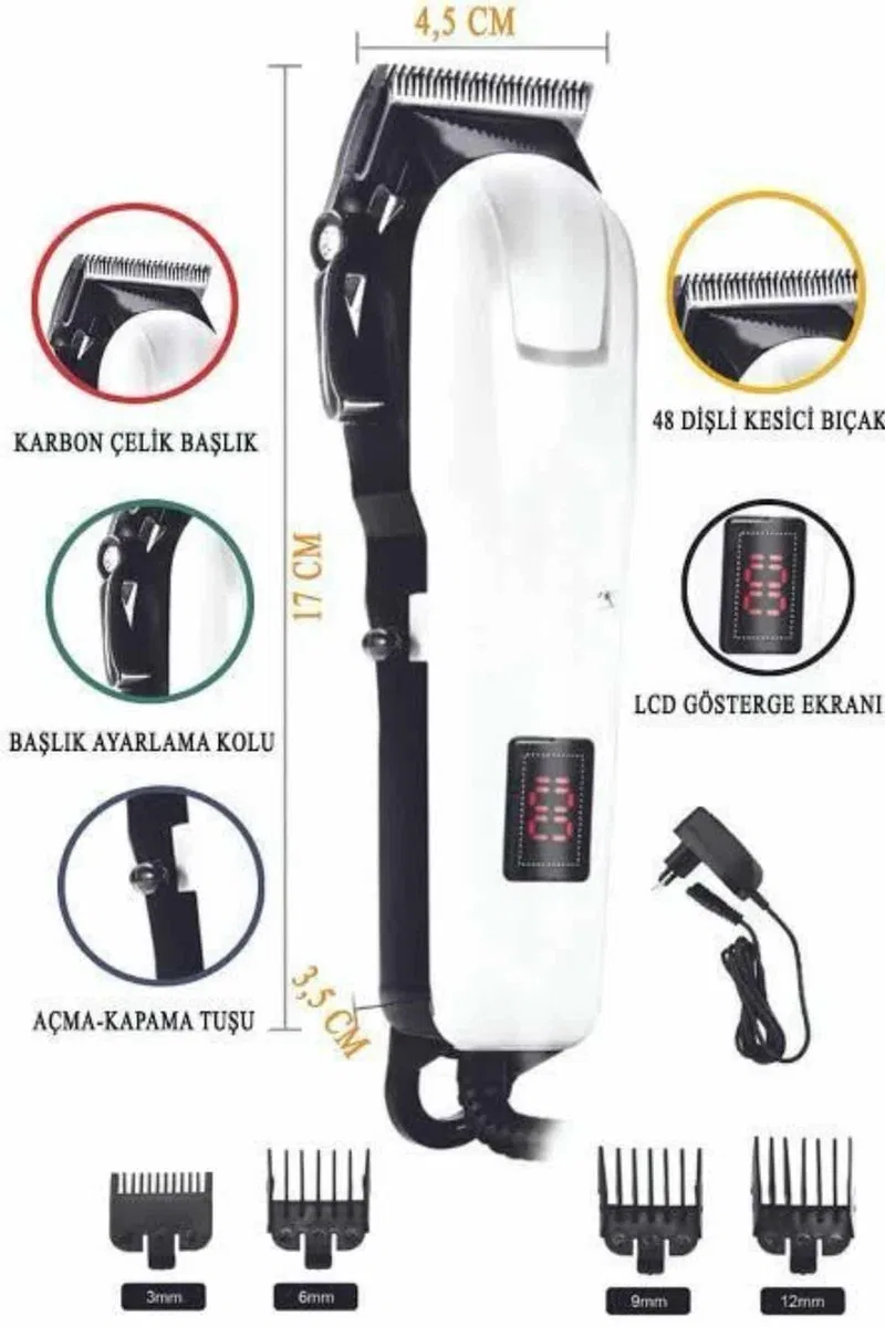 Kablosuz Saç Kesme Makinesi Epilasyon Öncesi Kısaltma Makinesi görsel 3