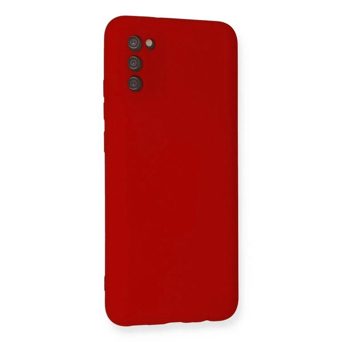 Samsung Galaxy A03s Kılıf Nano İçi Kadife Silikon - Kırmızı görsel 3