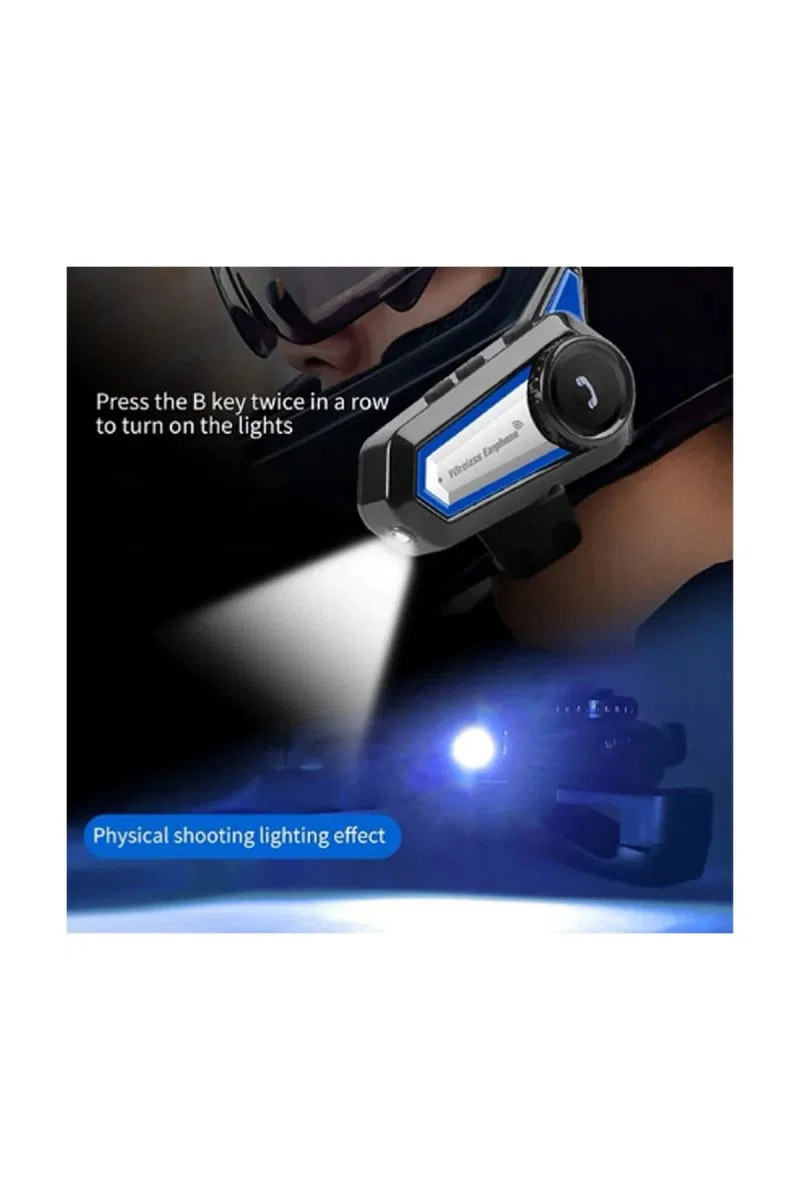 Bt31 Kask Kulaklık Bluetooth 5. 0 Motosiklet Interkom Su Geçirmez Kablosuz Kulaklık görsel 4