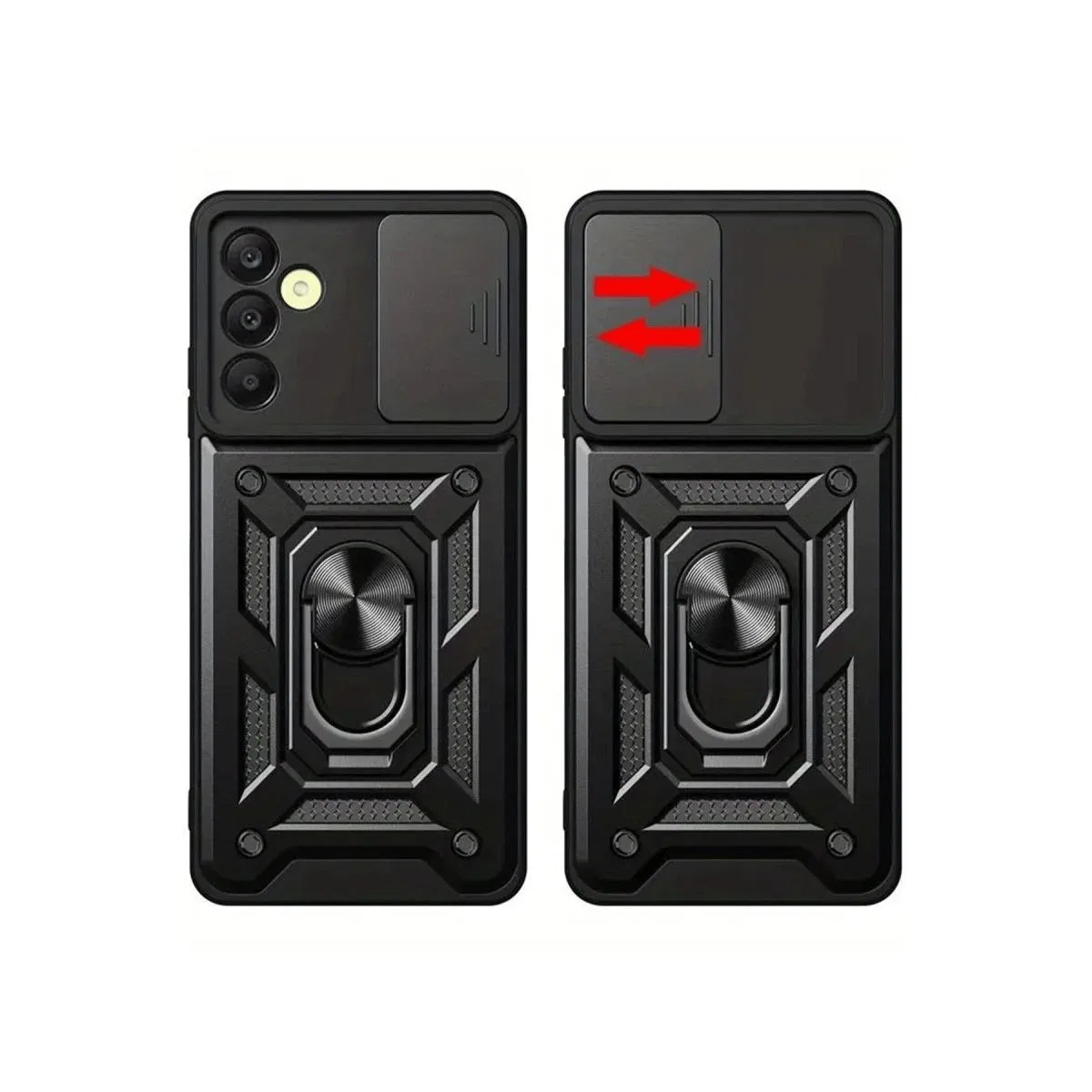 Samsung Galaxy S24 Fe Pars Lens Yüzüklü Silikon - Kırmızı görsel 2