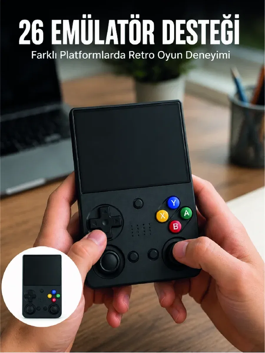 LCD Retro Oyun Konsolu TV Bağlantı Destekli Çift og Joystick El Tipi Konsol