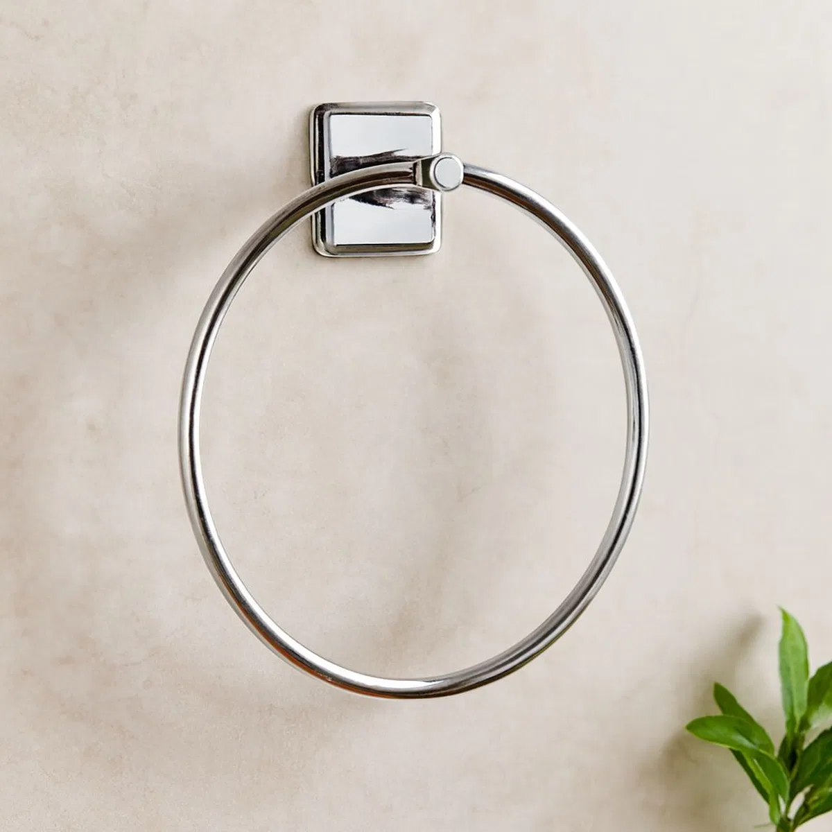 Yuvarlak Metal Yapışkanlı Banyo Havluluk