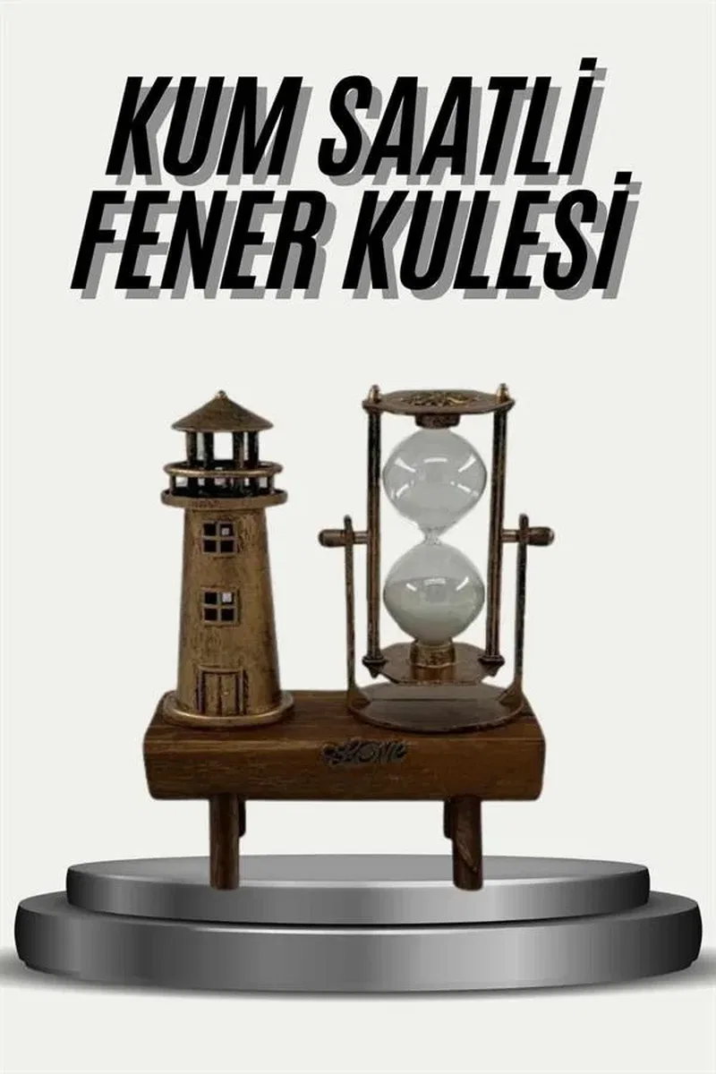 Eyfel Kulesi ve Deniz Feneri Dekoratif Masa Biblosu Hediyelik görsel 2
