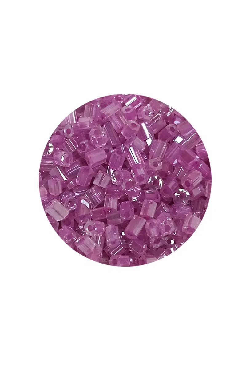 Kesme Cam Boncuk 2mm - 60 Gram - Şeffaf Eflatun - BNC359 görsel 2