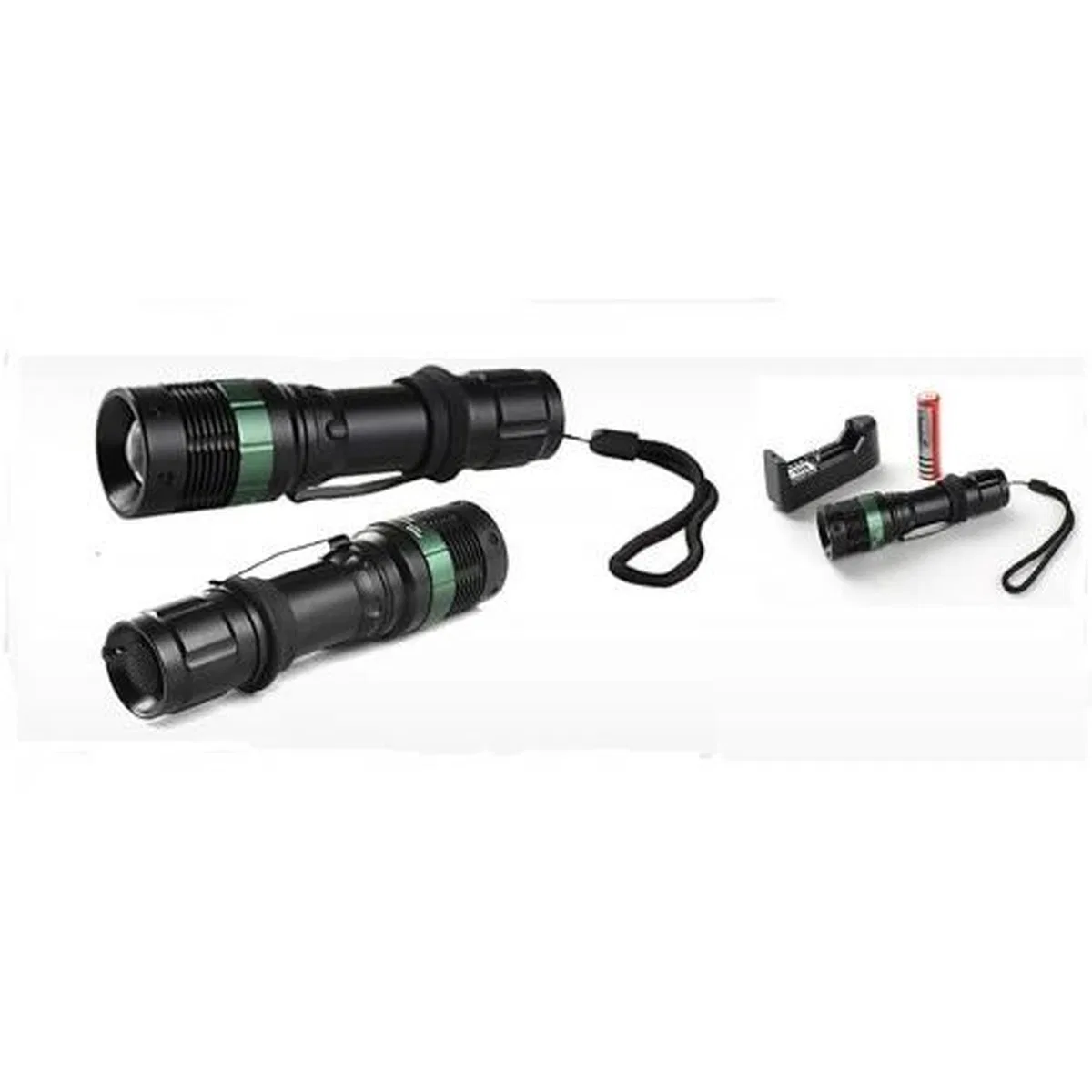 Power Style 500 Lumen 600 Metre Işık Uzantılı Zoomlu Şarjlı El Feneri 6109 görsel 2