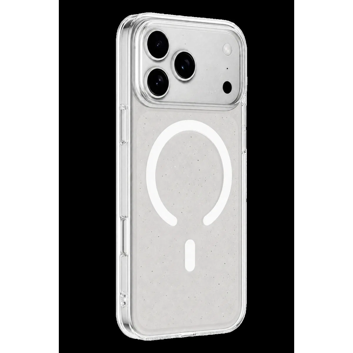 Apple İphone 18 Pro Combo Simli Magsafe Kapak - Şeffaf