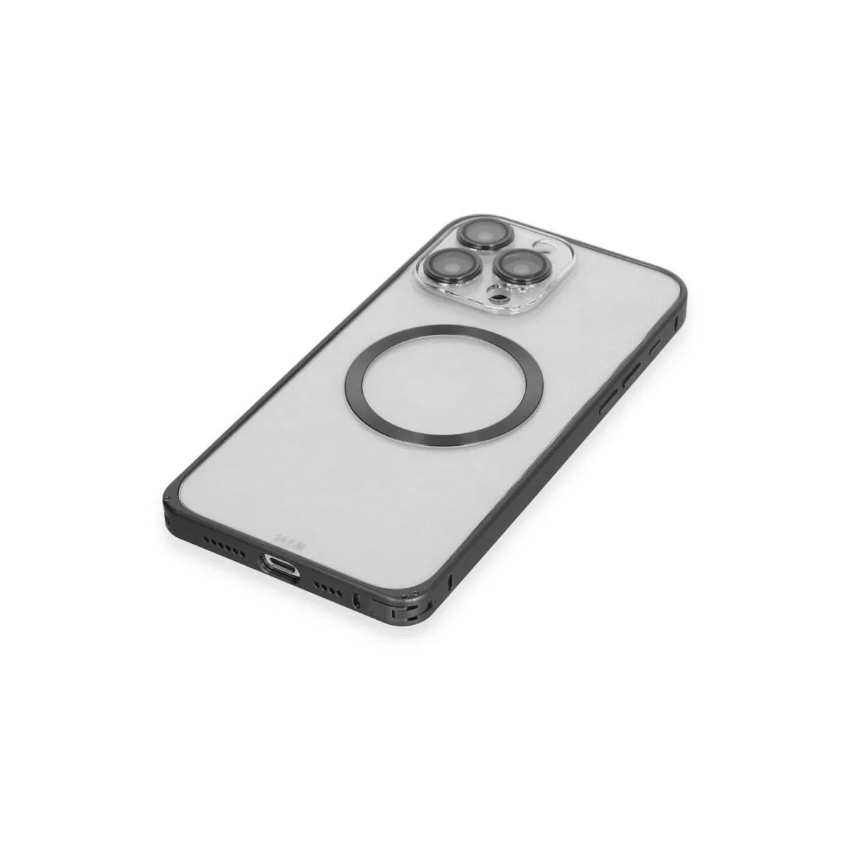 Joko Apple İphone 15 Pro Max Kılıf Metal Bumper Magneticsafe Kapak - Siyah görsel 5