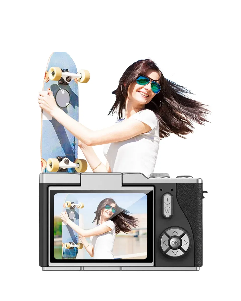48 MP Kompakt Dijital Kamera 4K Video 8X Zoom ve Flip Ekran Selfie Vlog Uyumlu görsel 4