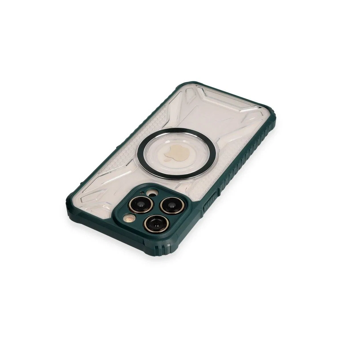 Apple İphone 12 Pro Max Kılıf Prag Magneticsafe Kapak - Koyu Yeşil görsel 3