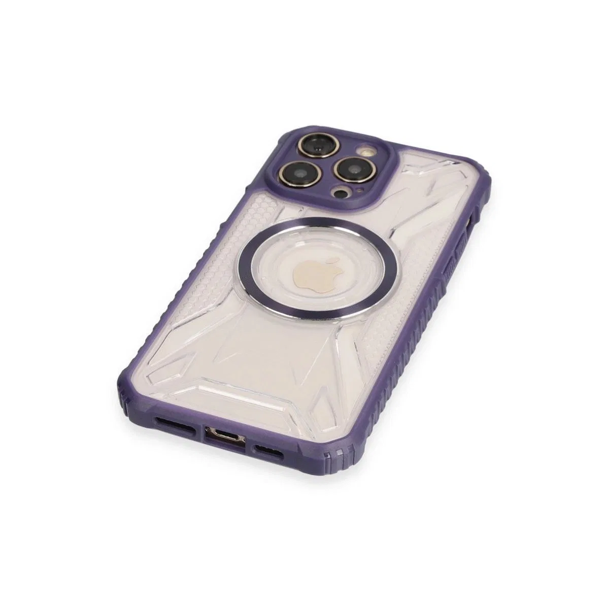 Apple İphone 12 Pro Max Kılıf Prag Magneticsafe Kapak - Derin Mor görsel 4