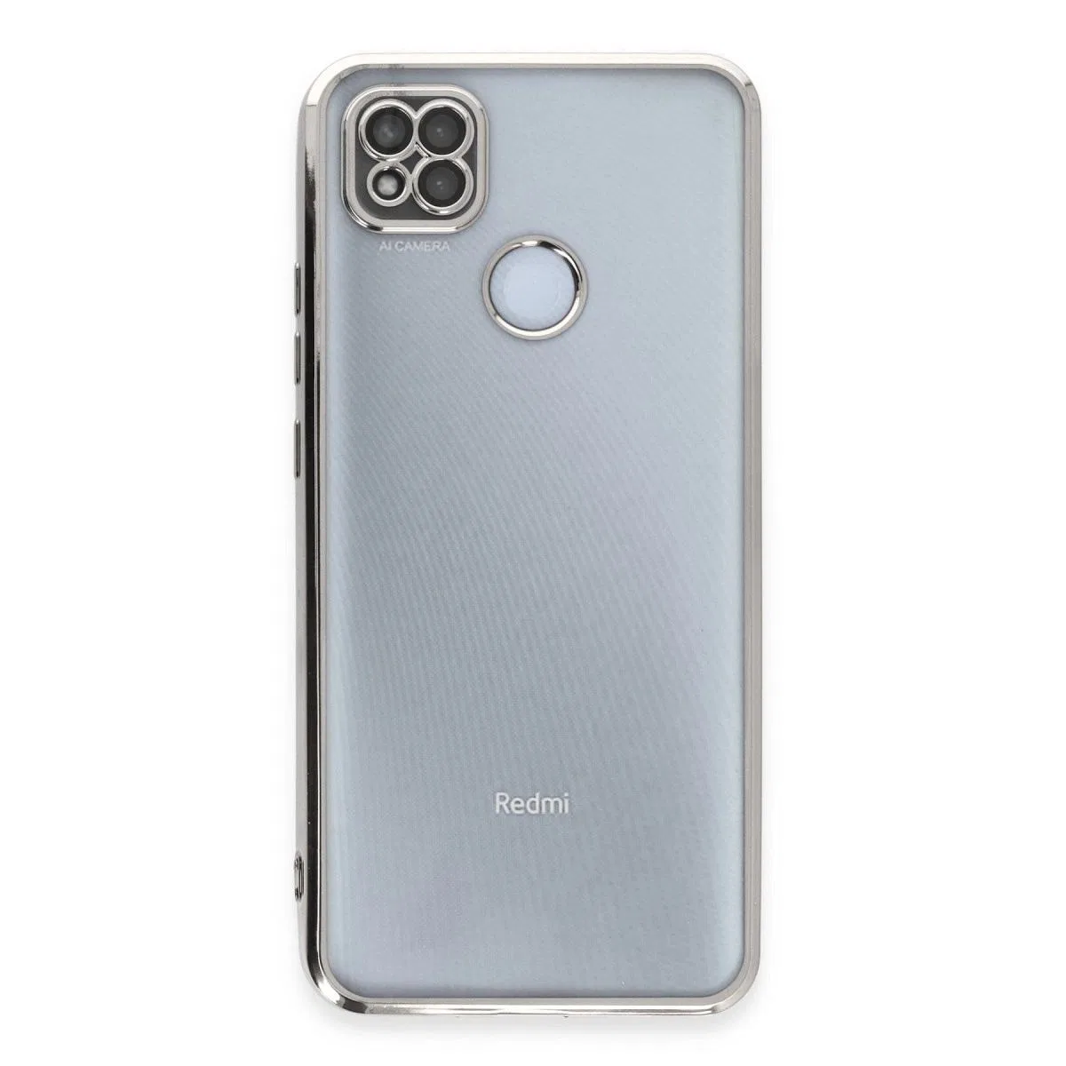 Xiaomi Redmi 9c Kılıf Razer Lensli Silikon - Gümüş görsel 2