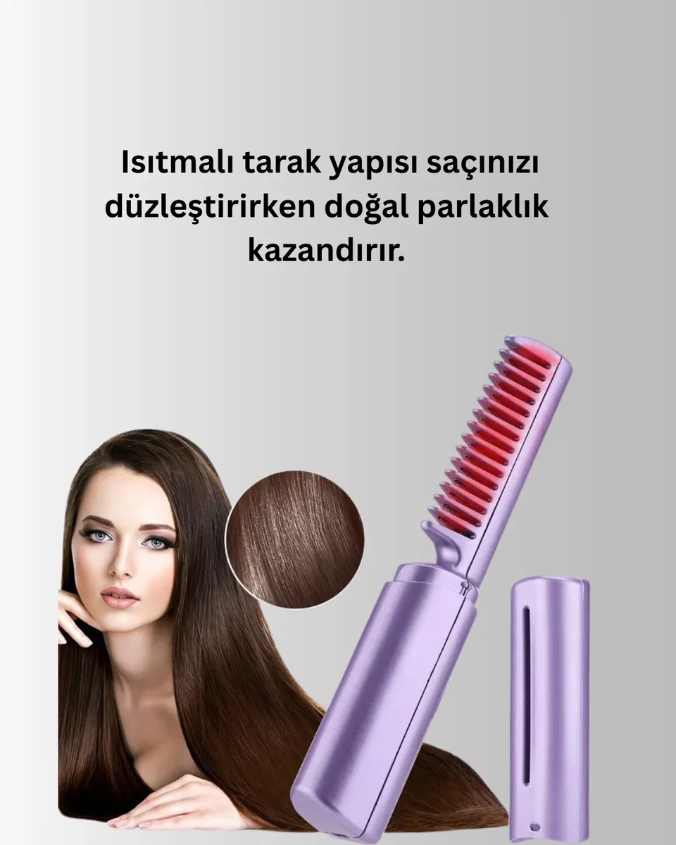 Şarjlı Saç Düzleştirici Tarak görsel 5