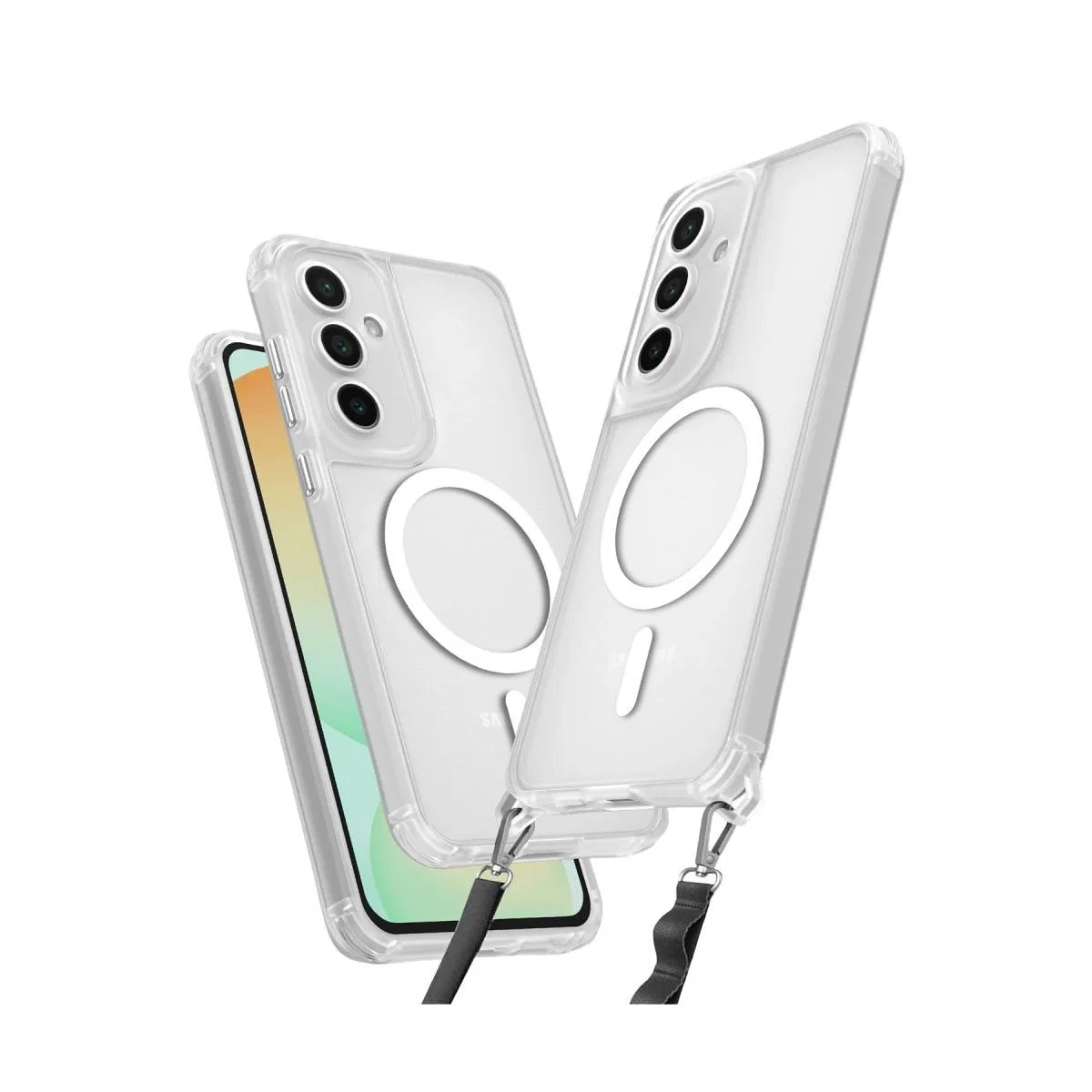 Samsung Galaxy S25 Plus Kılıf Enka Magsafe Silikon Kılıf - Şeffaf