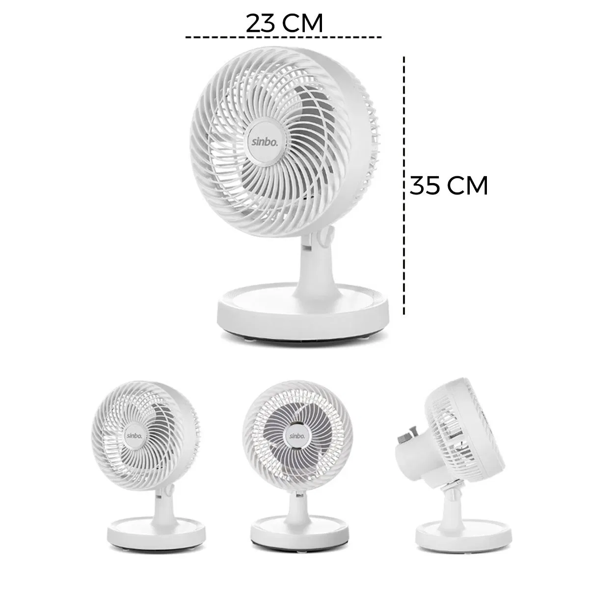 12" Masaüstü Vantilatör - Kompakt Sessiz 2 Kademeli (Ev & Ofis) görsel 3