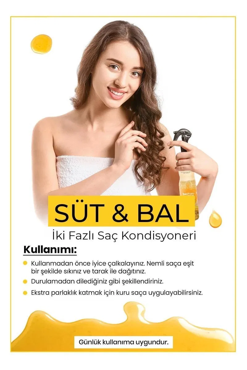 Çift Fazlı Süt & Bal Kondisyoner Fön Suyu 240 ML - mrfs görsel 3