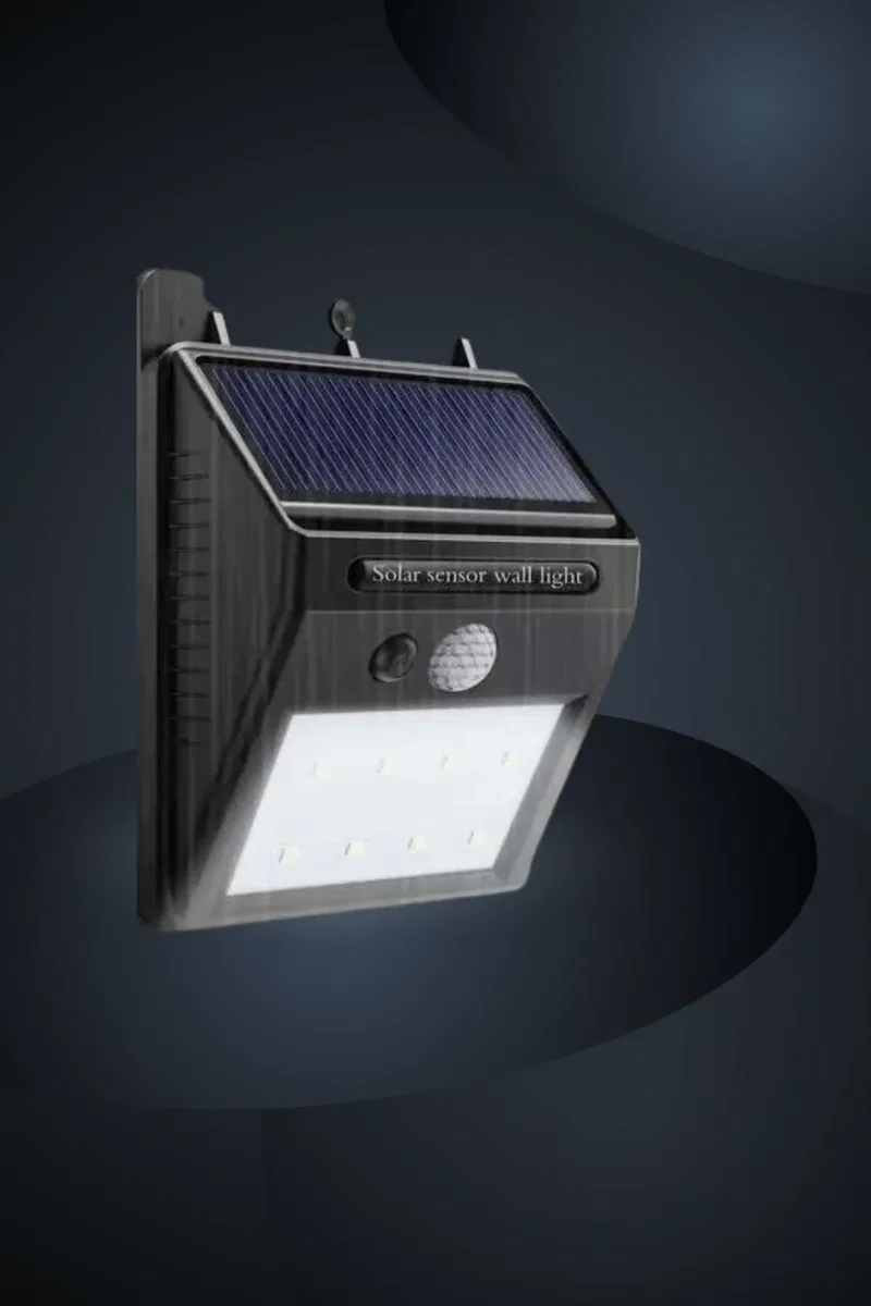 Bahçe Aydınlatma Sensörlü Güneş Enerjili Duvar Lambası 40 Led Işık görsel 3