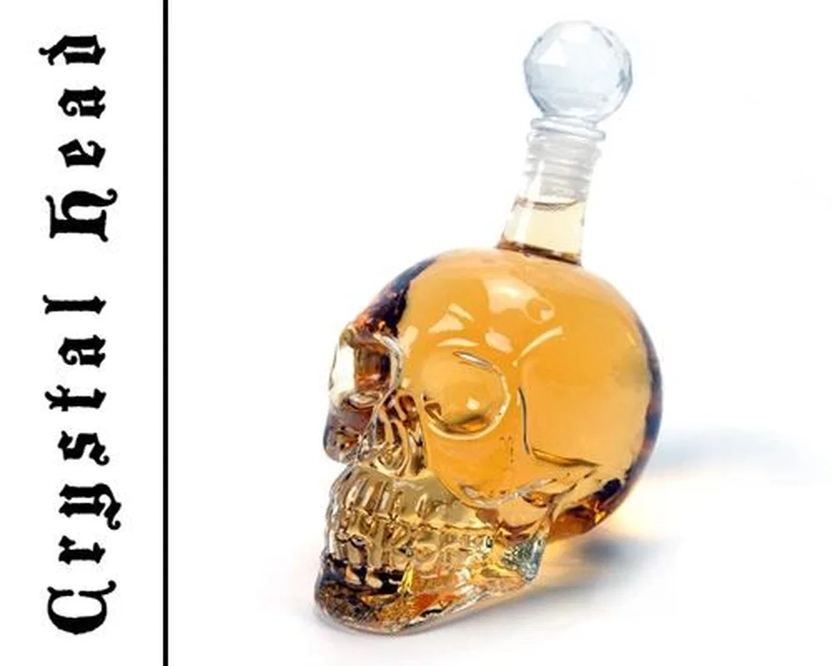 Crystal Head Kuru Kafa Cam Şişe 350 Ml görsel 2